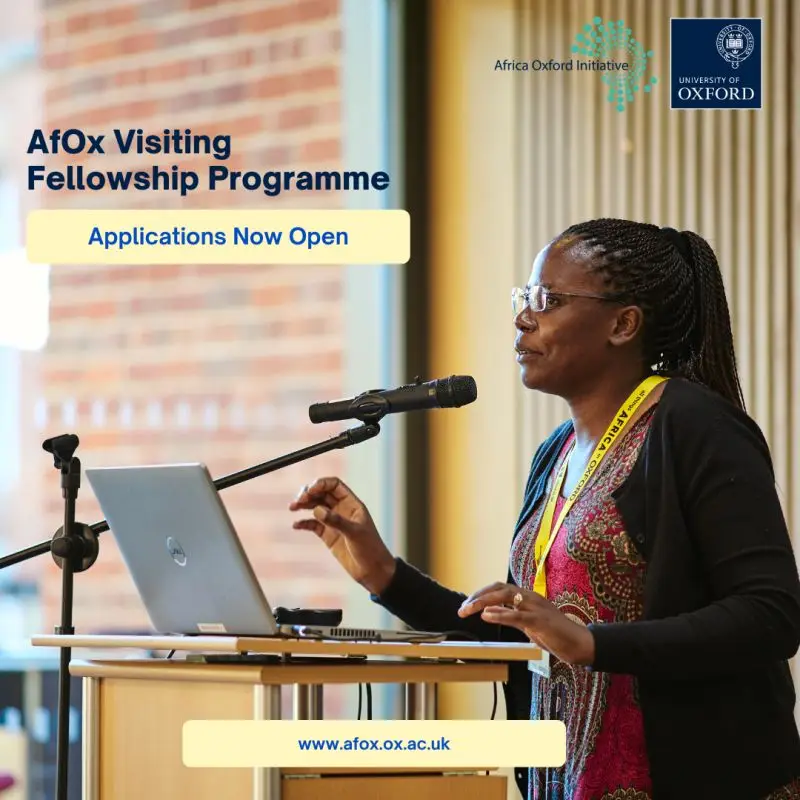 AfOx Visiting Fellowship Programme 2026 at the University of Oxford: Fully Funded Research Collaboration Opportunity for African Scholars