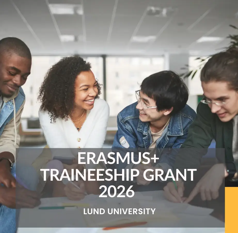 Erasmus+ Traineeship Grant 2026 at Lund University