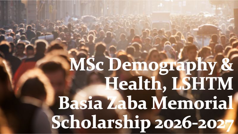 Opportunity: MSc Demography & Health (On-Campus or Online) – September 2026 Entry