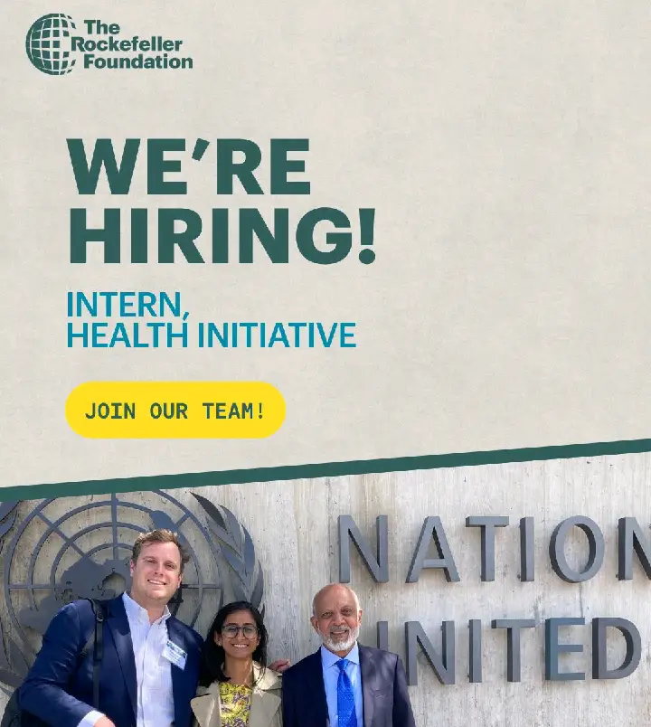 Paid Rockefeller Foundation Internship Opportunities 2026 – New York, USA