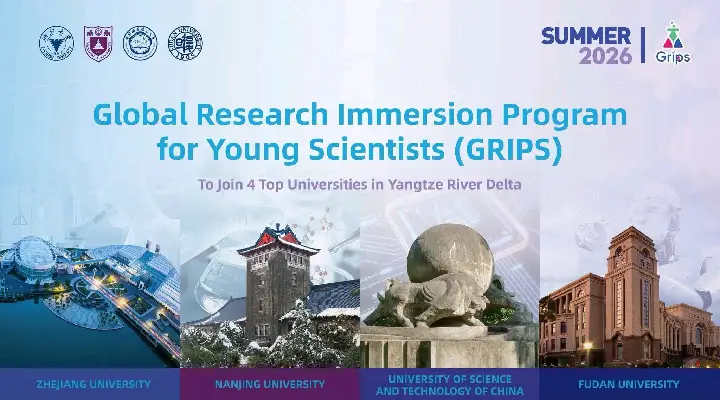 Global Research Internship Program for Young Scientists (GRIPS) in China – 2026
