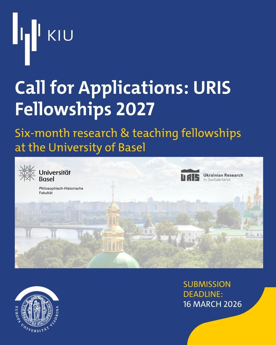 URIS Fellowships 2027 at the University of Basel: Call for Applications