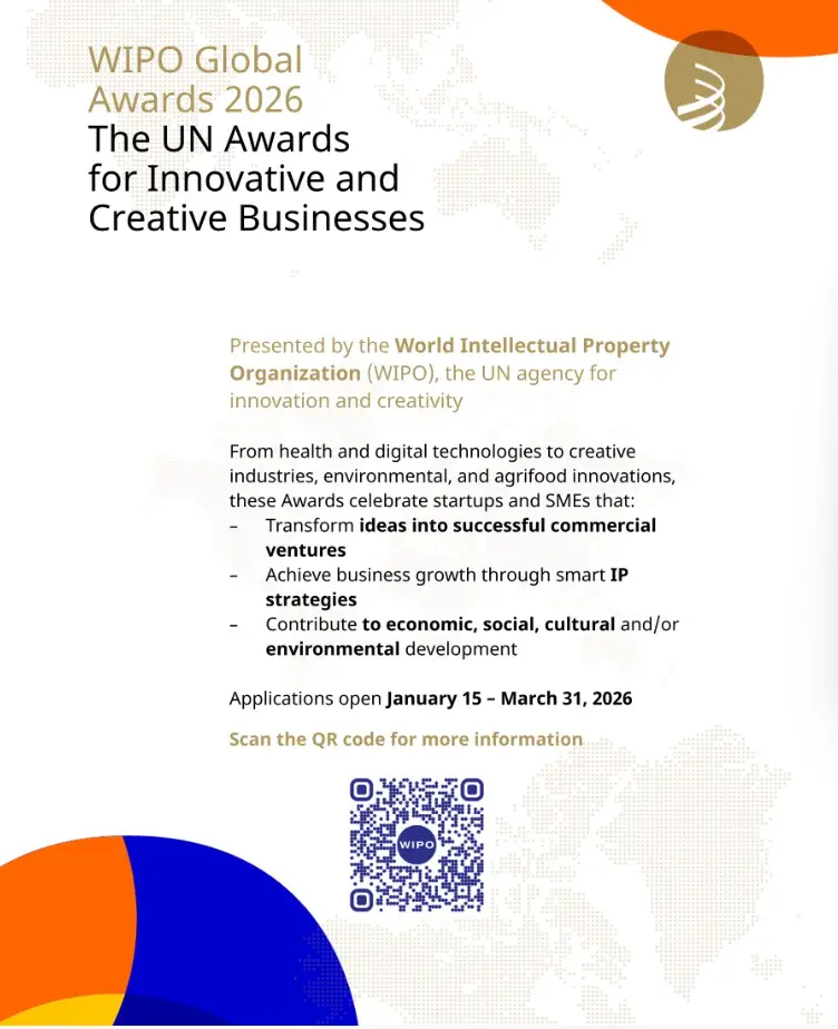 WIPO Global Awards 2026 Open for Innovative Startups and SMEs Worldwide