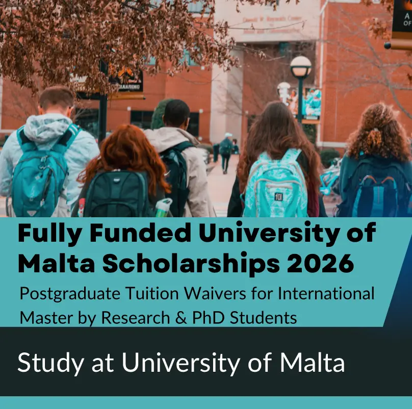 Fully Funded University of Malta Scholarships 2026: Postgraduate Tuition Waivers for International Master by Research & PhD Students