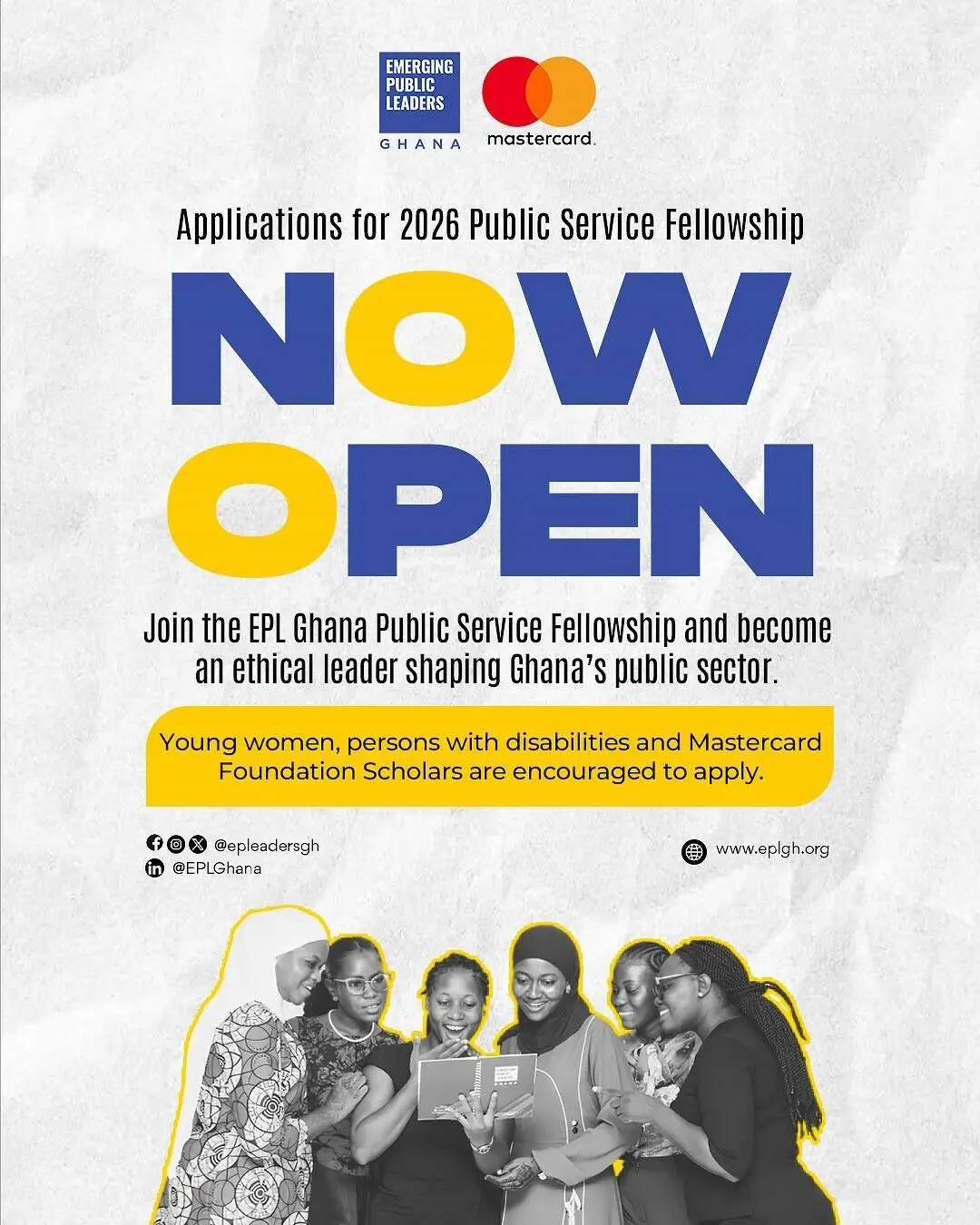 Emerging Public Leaders (EPL) Ghana – Public Service Fellowship 2026 (Cohort 8)