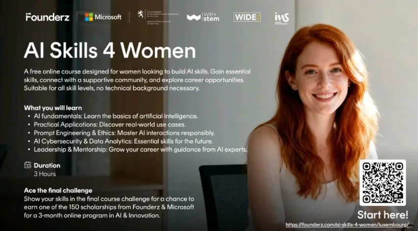 AI Skills 4 Women: Free AI Course by Founderz × Microsoft with Official Credential