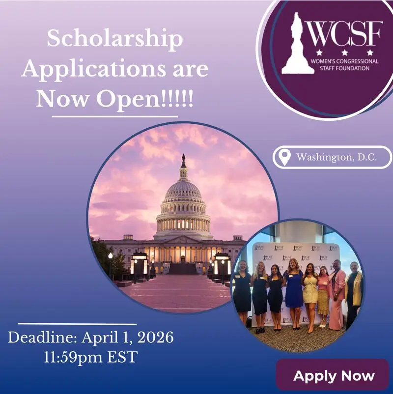 Women’s Congressional Staff Foundation Scholarship 2026: Applications Now Open