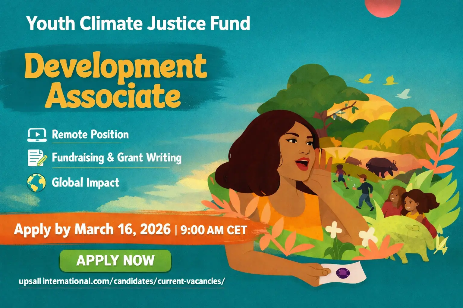 Youth Climate Justice Fund Hiring: Development Associate (Remote, Global) – Apply by March 16, 2026