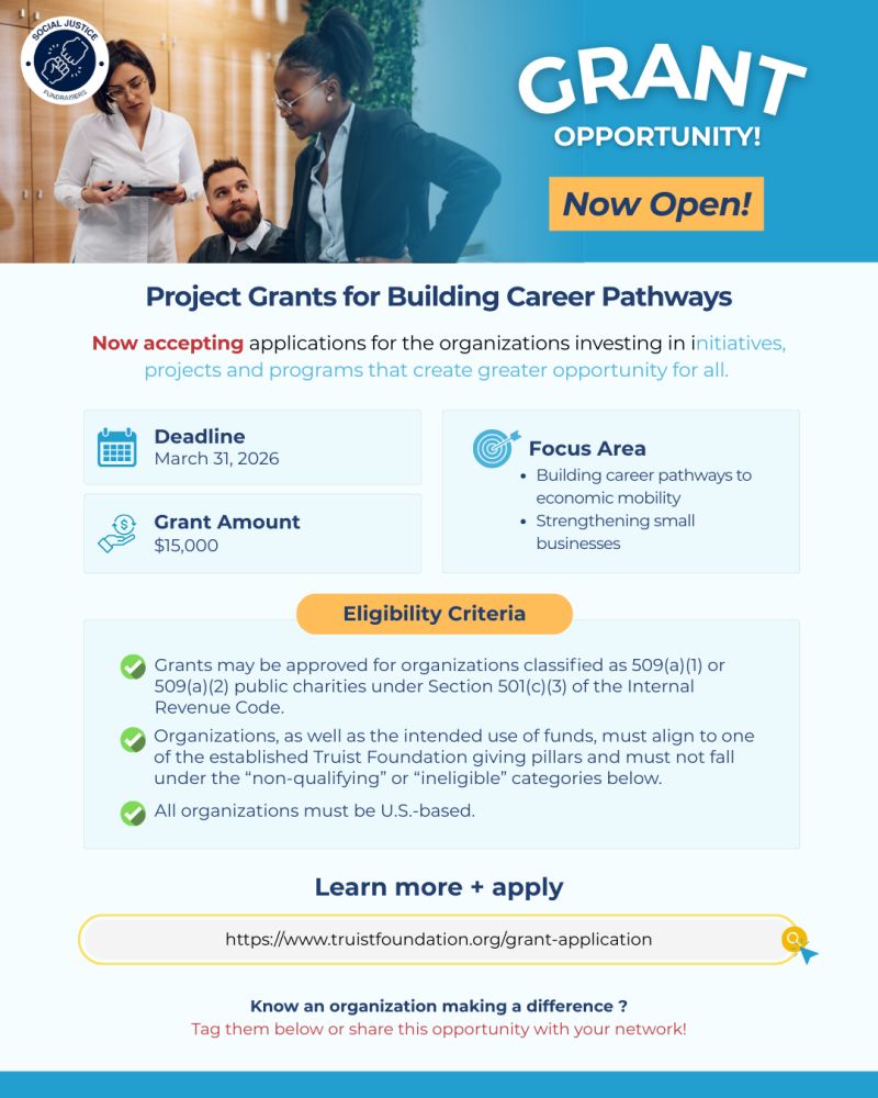 Open Now: Truist Foundation Grant for Nonprofits Building Career Pathways and Stronger Small Businesses