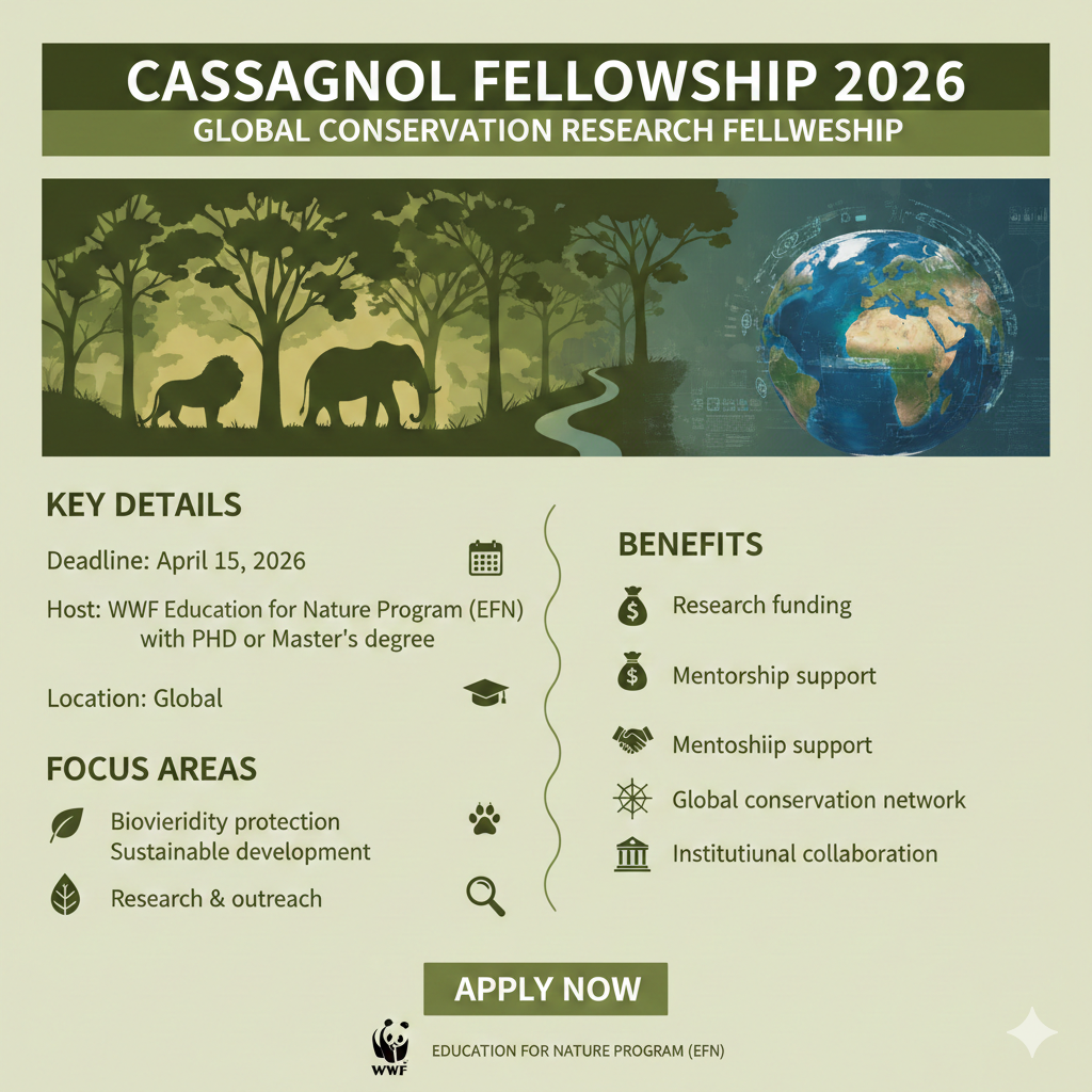 Cassagnol Fellowship 2026 for Conservation Leaders Worldwide