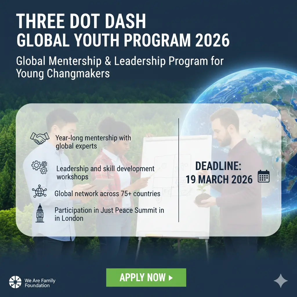 Three Dot Dash Global Youth Program 2026 for Young Environmental Leaders