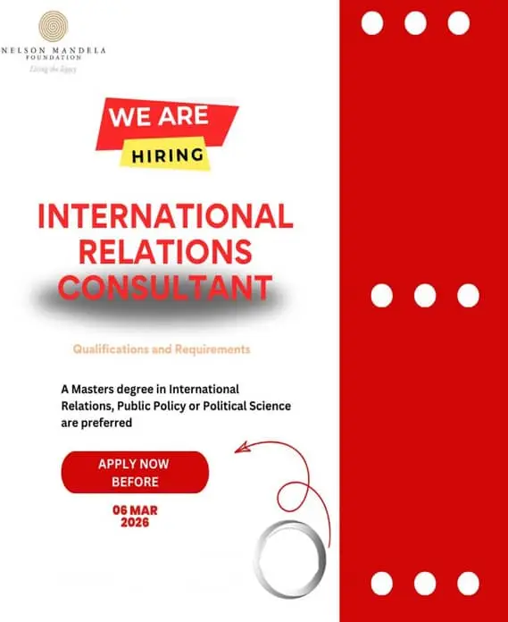 Nelson Mandela Foundation is Hiring: International Relations Consultant