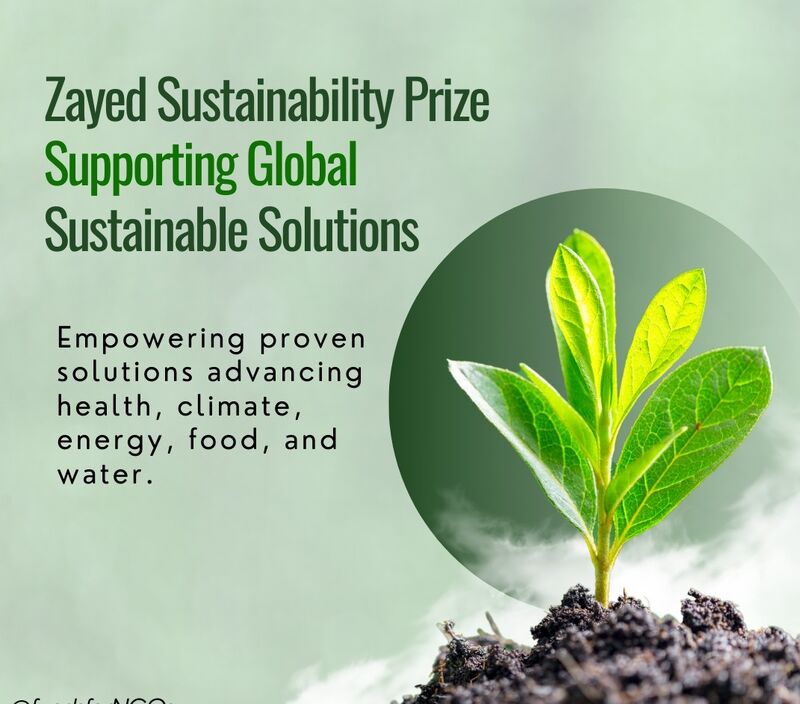 Zayed Sustainability Prize 2026 – Global Sustainability Solutions