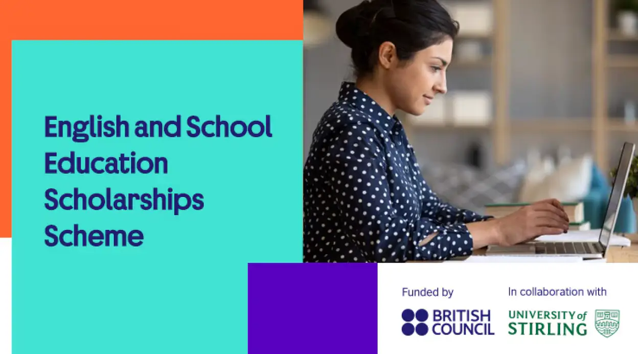 Flyer highlighting the British Council English and School Education Scholarships Scheme offering fully funded online MSc TESOL for teachers in Bangladesh, India, and Sri Lanka with a UK study visit