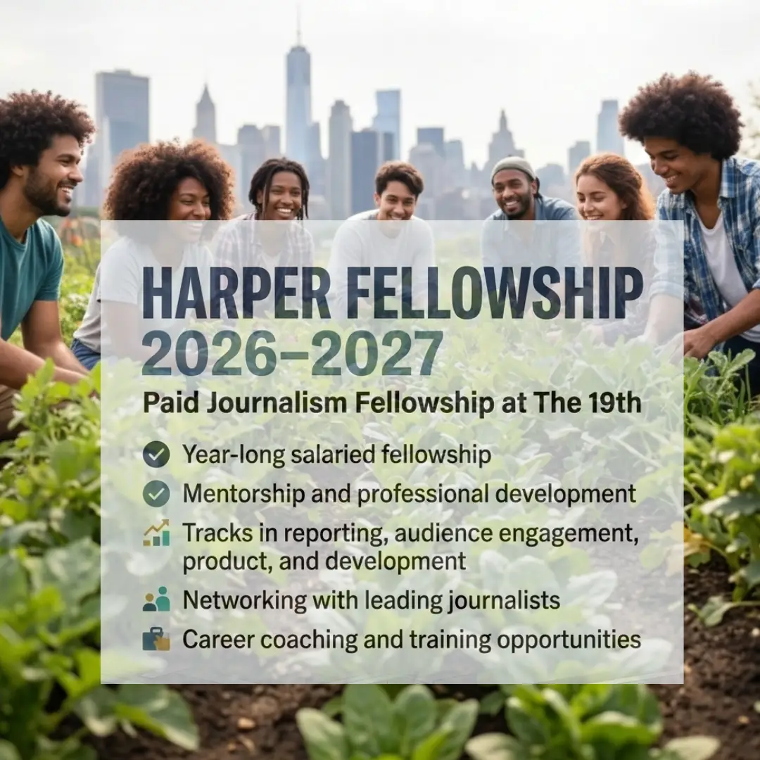 Harper Fellowship 2026–2027 at The 19th for Emerging Journalists
