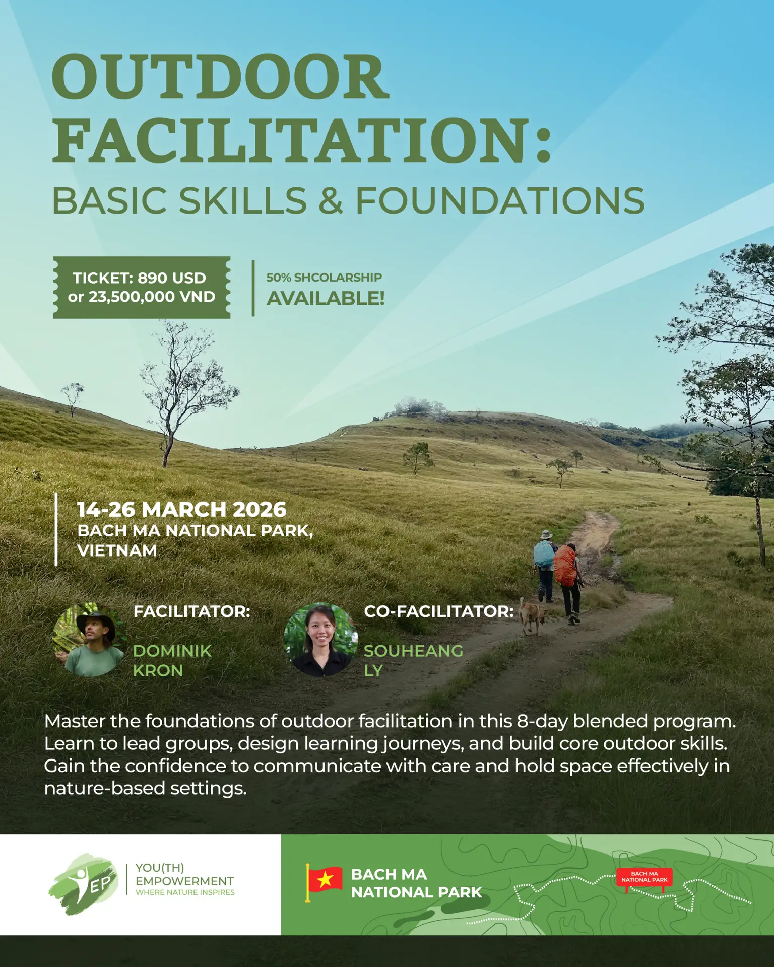 Outdoor Facilitation Training in Vietnam 2026: 8-Day Experiential Leadership & Nature Education Program (with Scholarships)