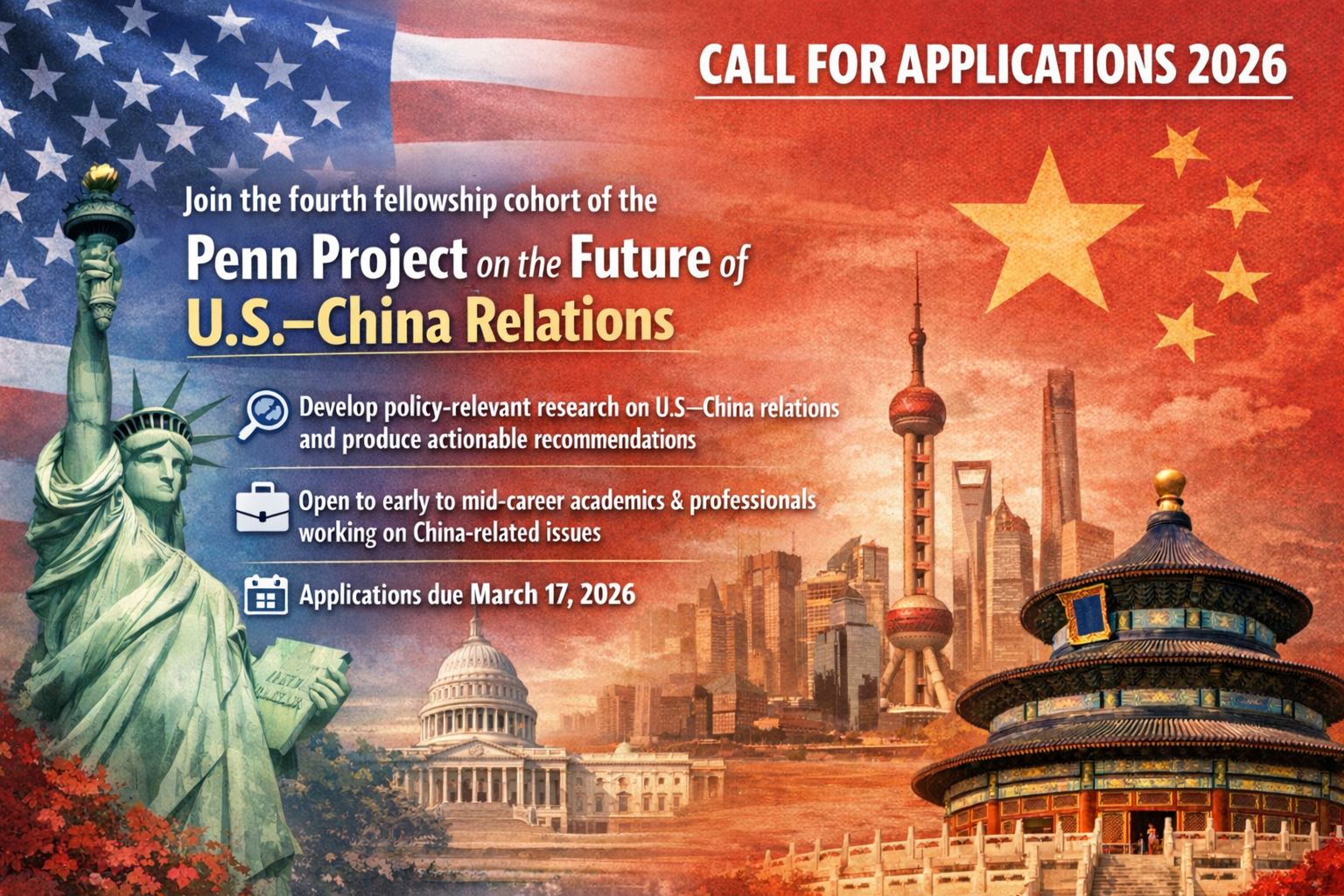 Penn Project on the Future of U.S –China Relations — Call for Fellowship Applications 2026