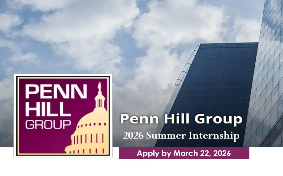 Apply for Penn Hill Group Summer 2026 Internship in Washington DC (Paid Government Relations Role)