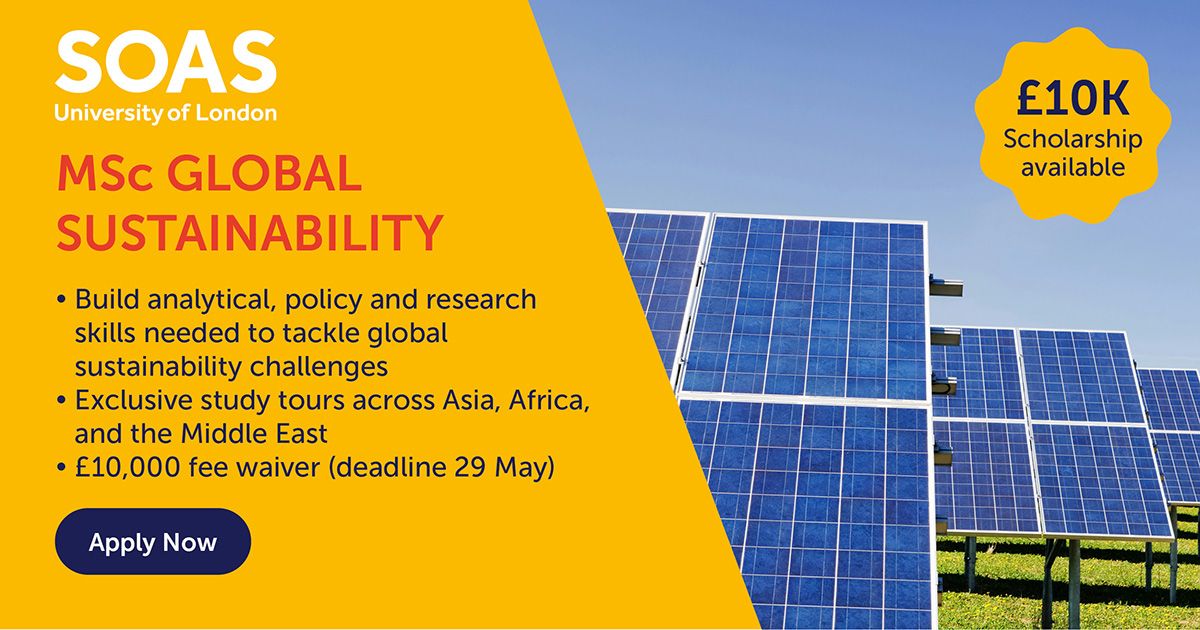 MSc Global Sustainability at SOAS University of London: Advance Your Career in Climate, Policy, and Sustainable Development
