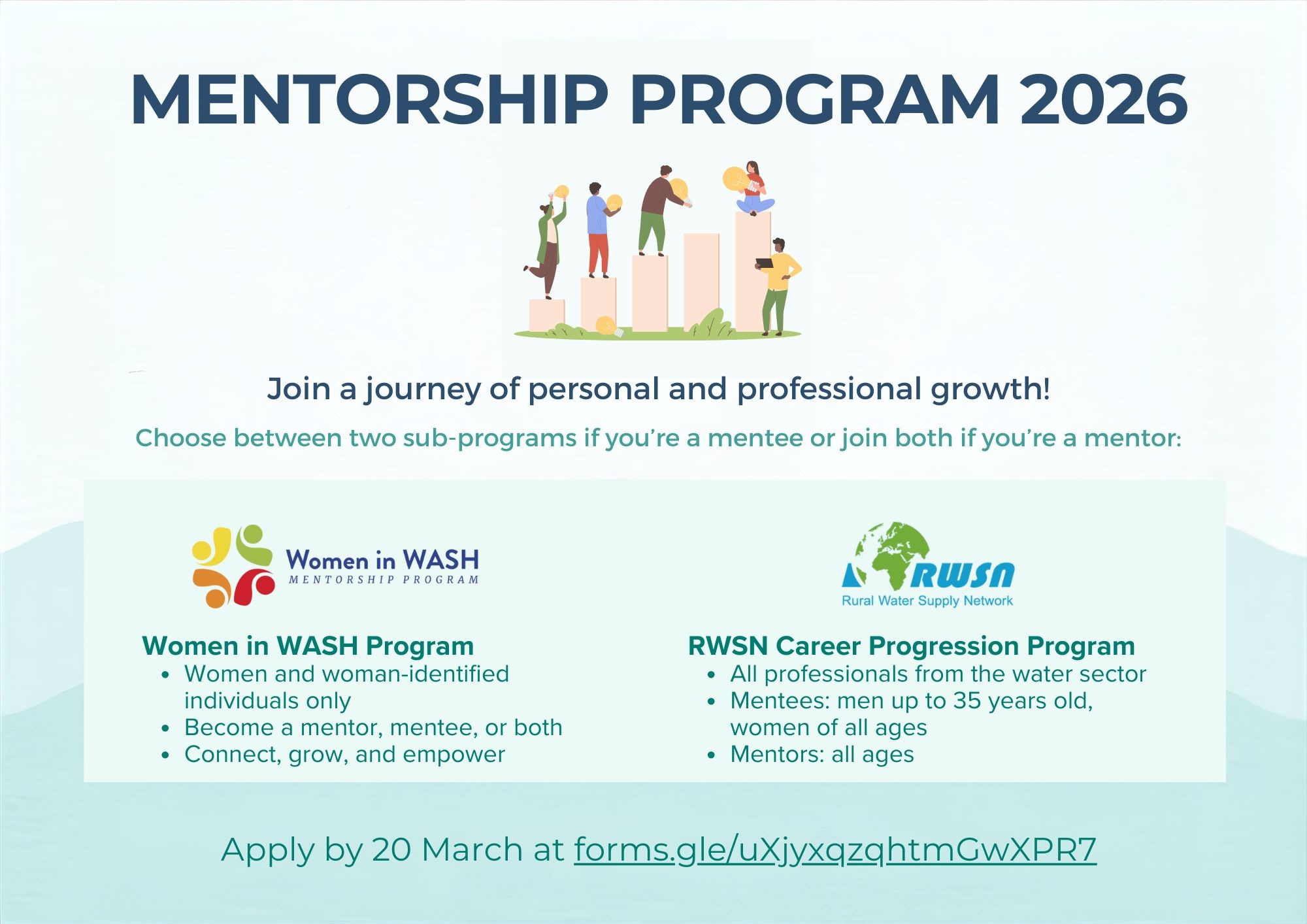 Agenda for Change Women in WASH Mentorship Program 2026: Free Global Mentorship for Women in Water, Sanitation, and Hygiene (Apply by March 20)