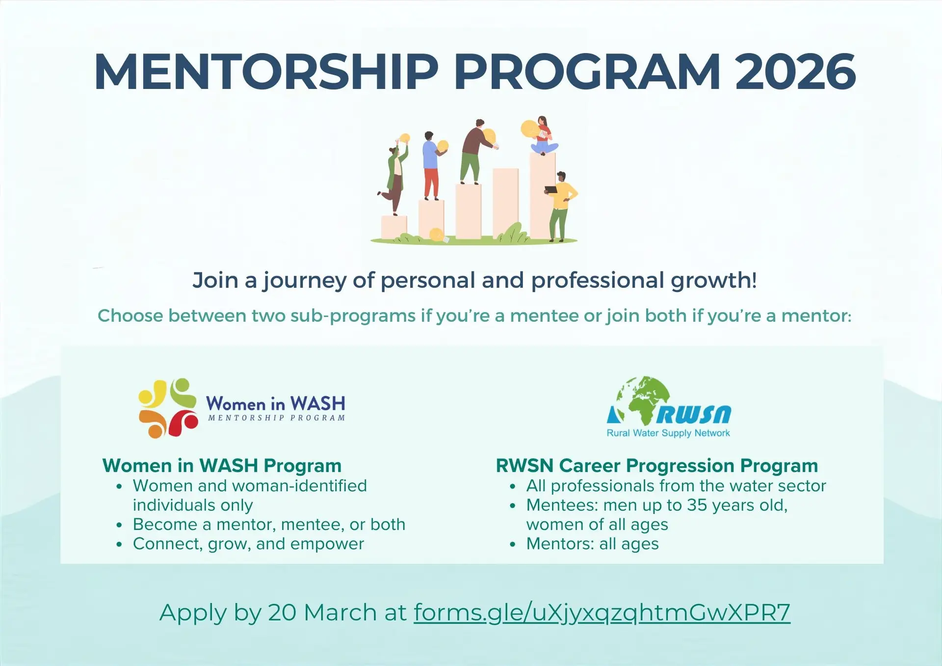 Agenda for Change Women in WASH Mentorship Program 2026: Free Global Mentorship for Women in Water, Sanitation, and Hygiene (Apply by March 20)