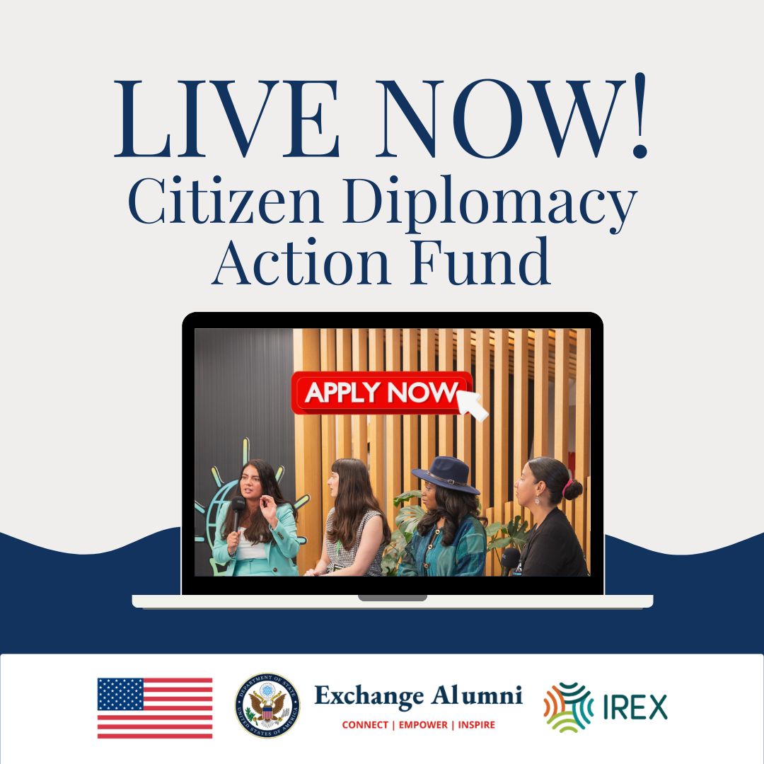 Citizen Diplomacy Action Fund (CDAF) Small Grants Program 2026: Up to $10,000 for U.S. Exchange Alumni Addressing Global Challenges