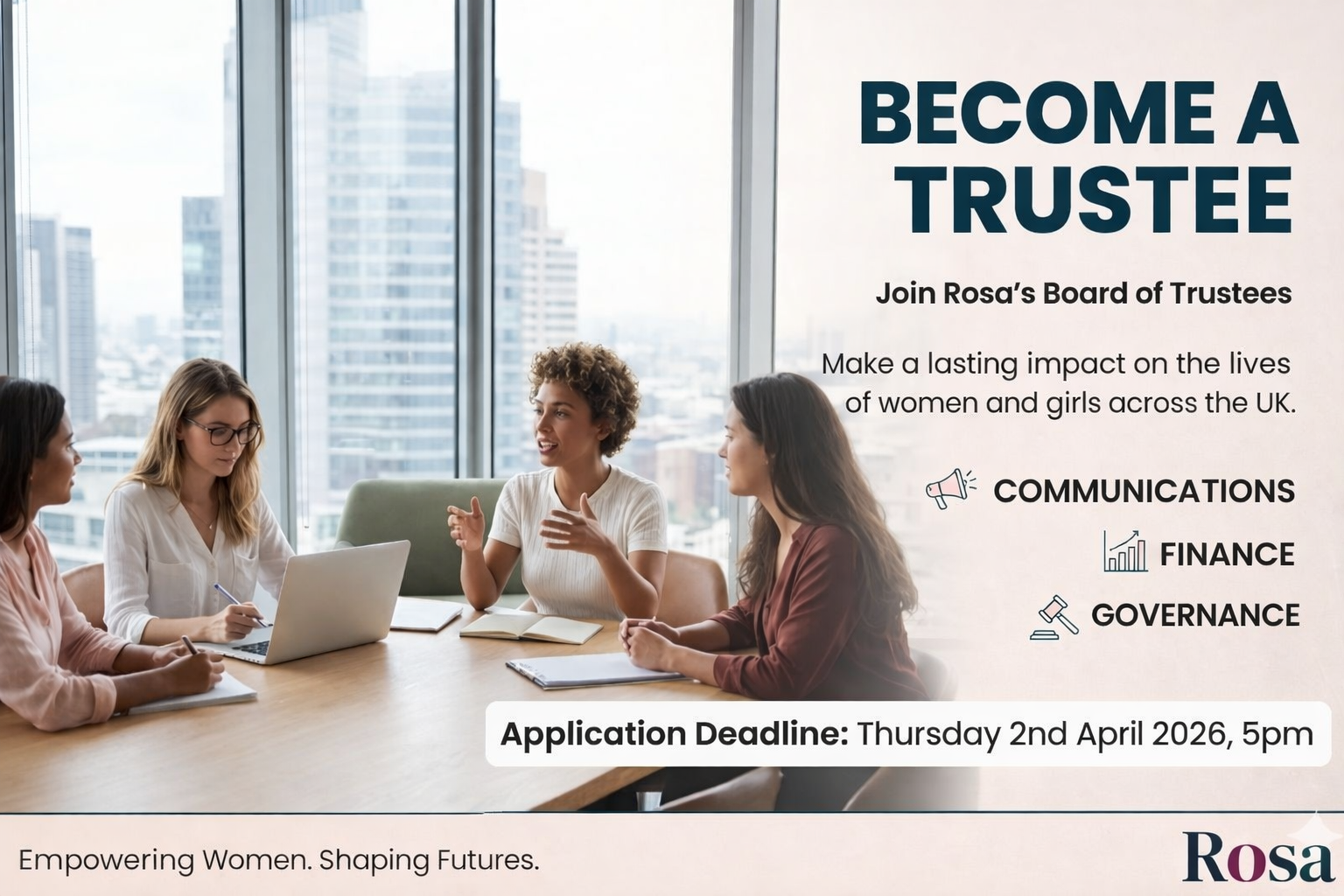 Rosa Trustee Application Pack: How to Apply for Trustee Roles at the UK Fund for Women and Girls (2026)