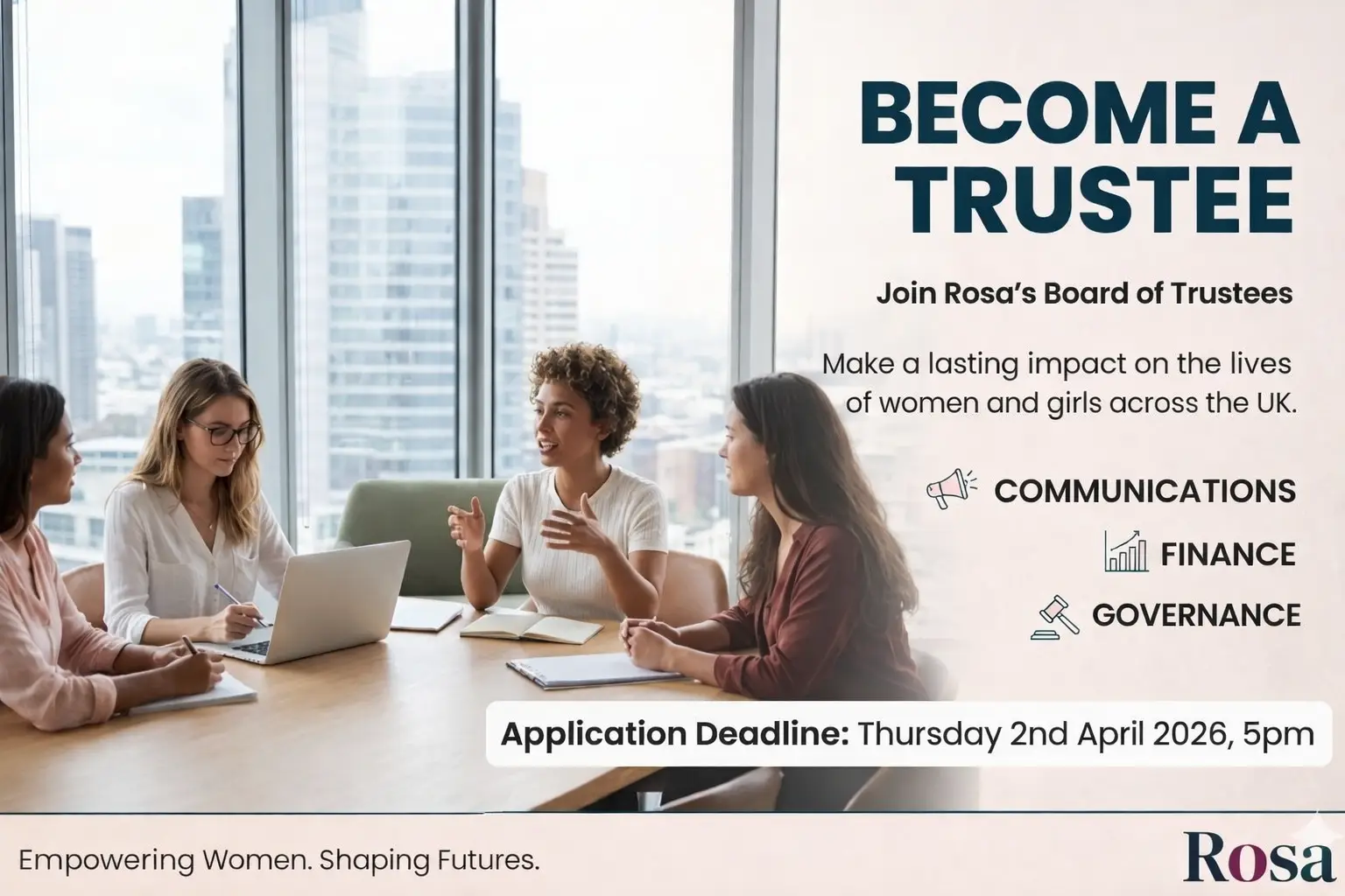 Rosa Trustee Application Pack: How to Apply for Trustee Roles at the UK Fund for Women and Girls (2026)