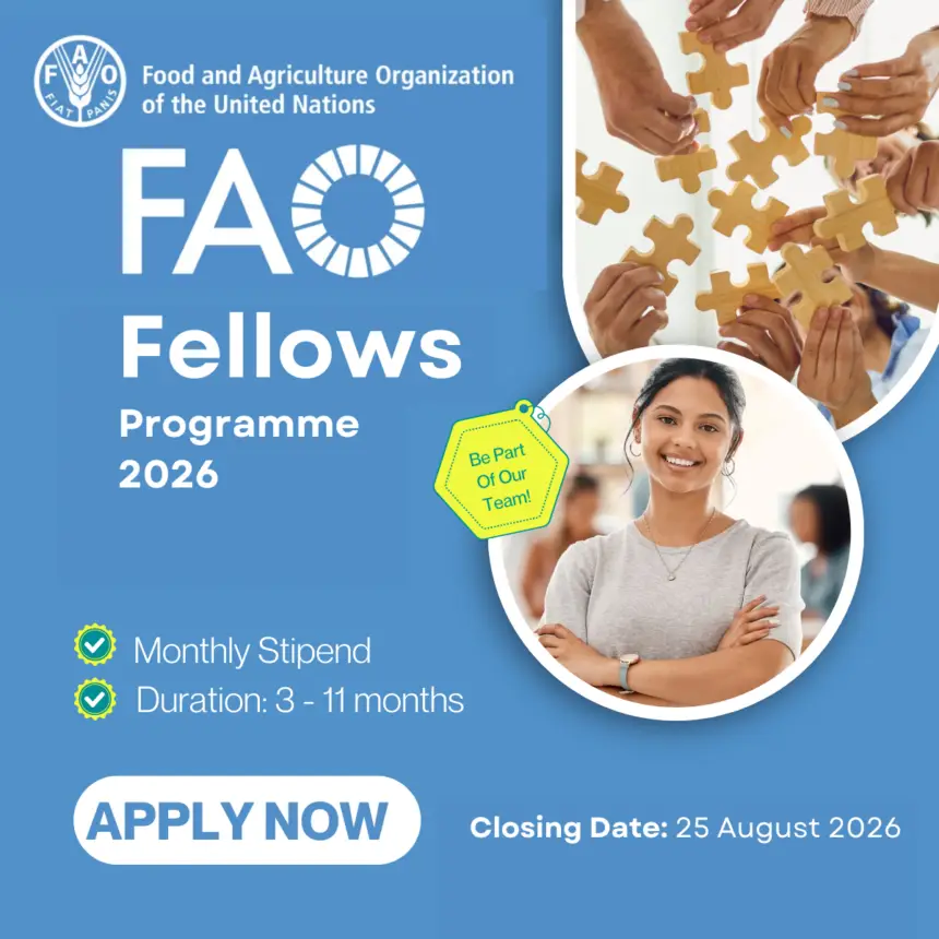 vFAO Fellows Programme 2026: Join the United Nations to Advance Global Food Security and Sustainable Agriculture