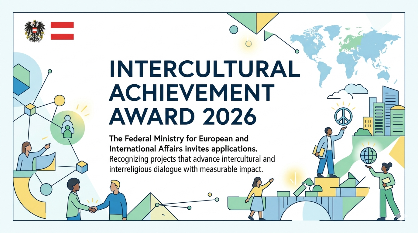 Intercultural Achievement Award 2026: Apply for Austria’s Global Award Recognizing Intercultural and Interreligious Dialogue Projects