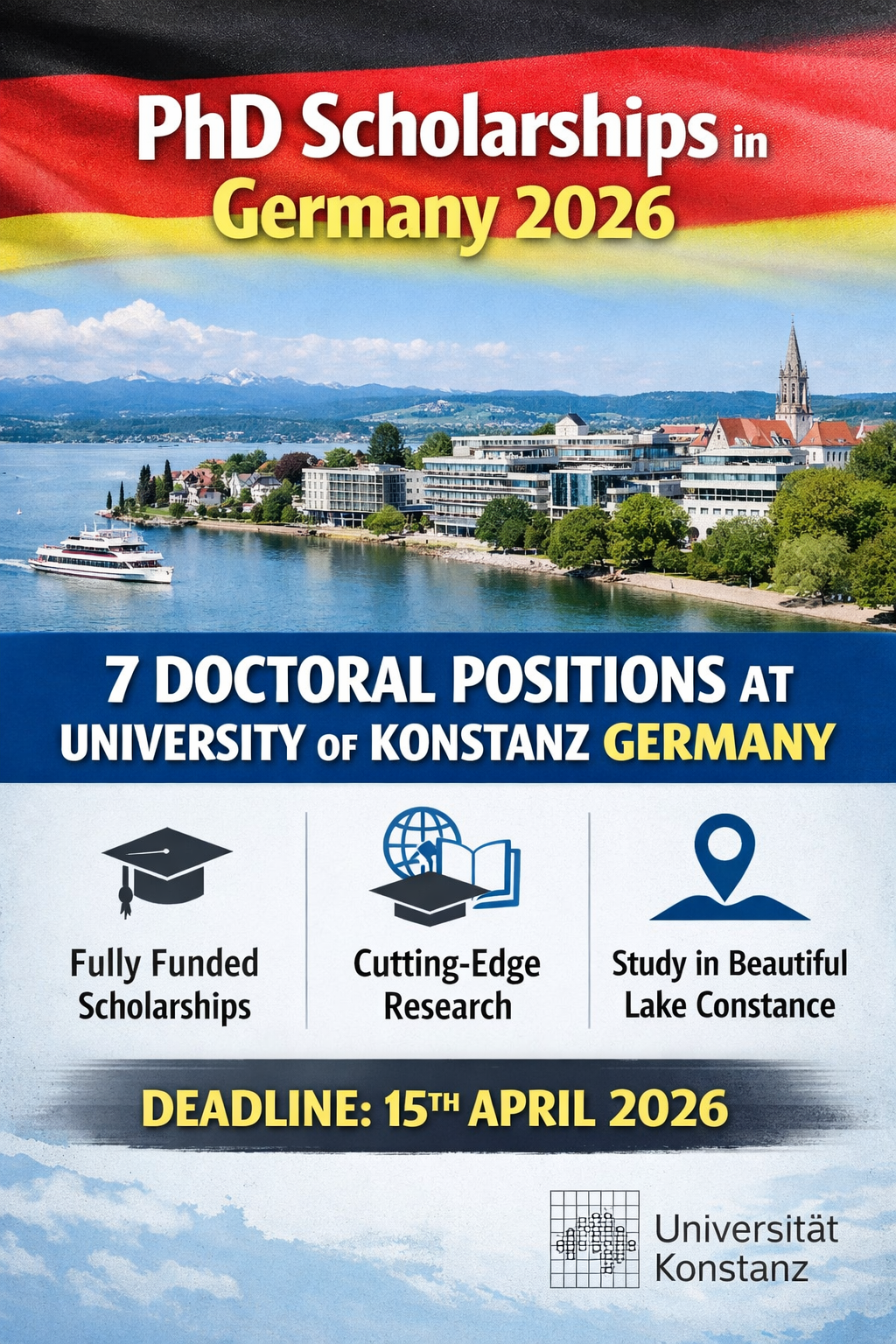 PhD Scholarships in Germany 2026: 7 Doctoral Positions at University of Konstanz in Germany