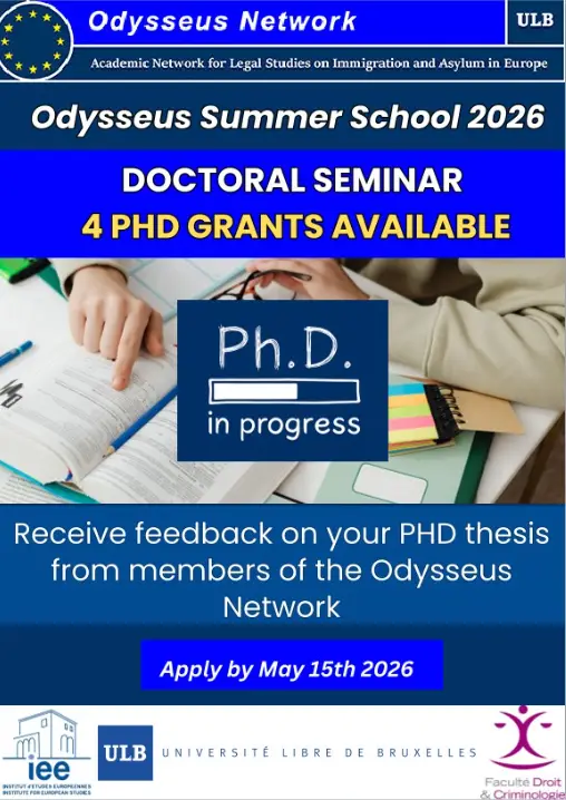 Odysseus Summer School 2026 Doctoral Seminar & Grants for PhD Students in EU Migration and Asylum Law