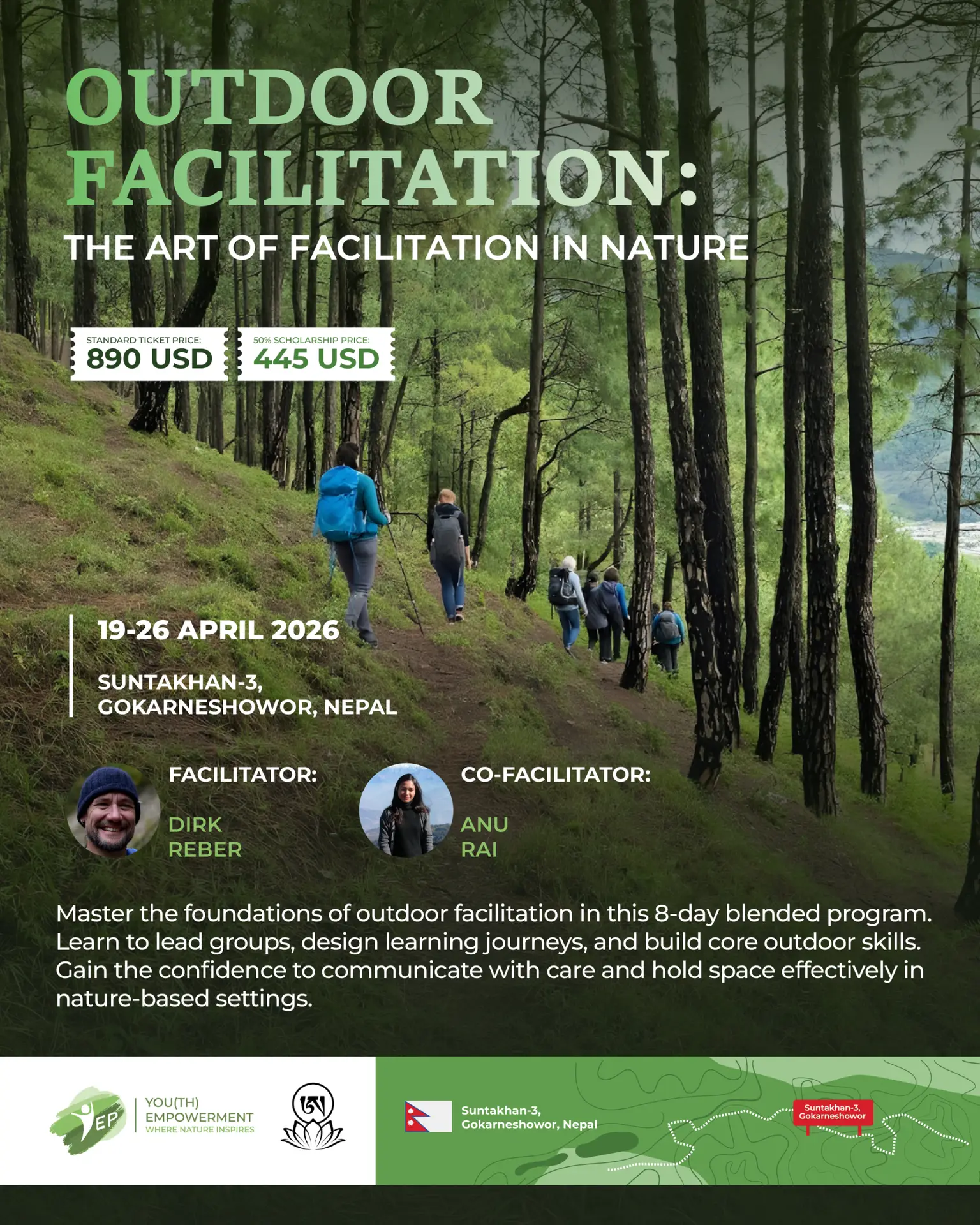 Outdoor Facilitation: The Art of Facilitation in Nature 2026 in Nepal – 100% Scholarship Opportunity Available for ASEAN and SAARC Citizens